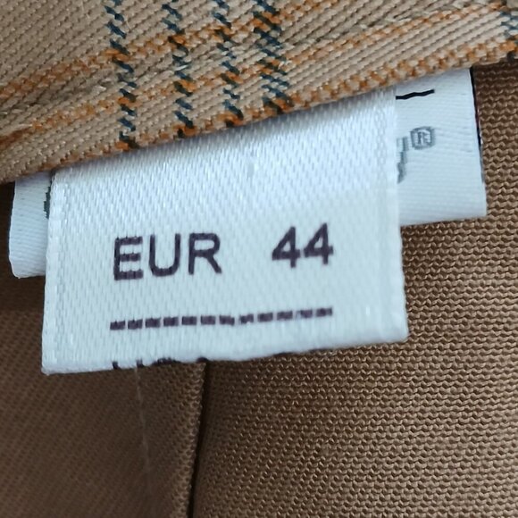 Italian Denim Autumn Colors Tartan Plaid Shortalls New. Cute! Sz 26/US / EU44 - Picture 4 of 11